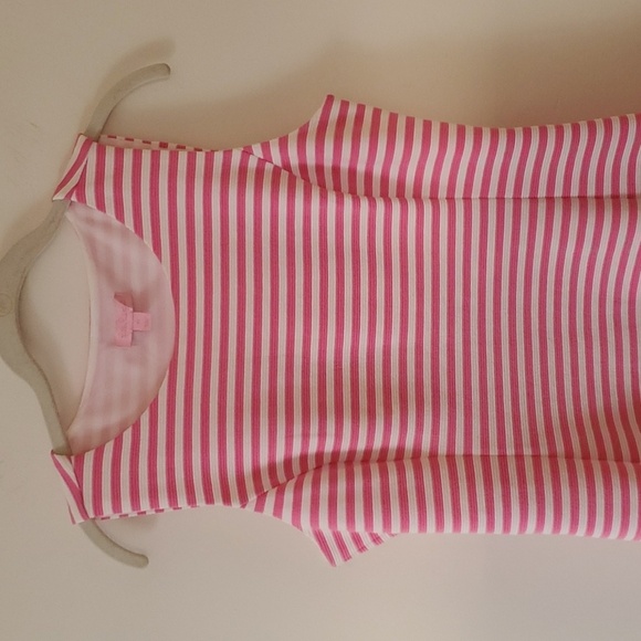 Lilly Pulitzer Whiting Hotty Pink Ottoman Stripe Cut Out Jersey Shift Dress - Picture 4 of 14